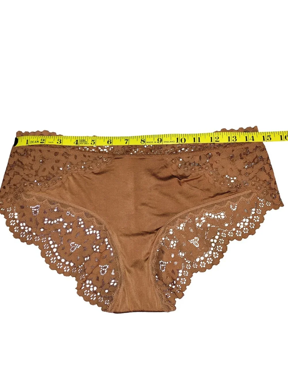 Victoria's Secret Body By Victoria Lace Back Hipster Panty Brown Size Large NWOT